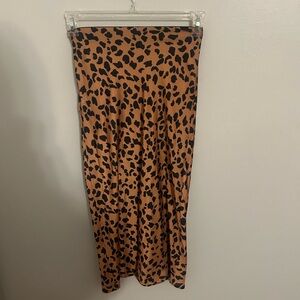 Urban Outfitters Satin Leopard Skirt